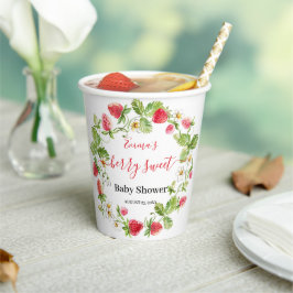 ストロベリーベイビーシャワーの夏のベリーの甘さ 紙コップ
