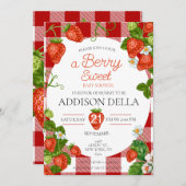 ストロベリーベイビーシャワーベリーベイビー 招待状 (正面/裏面)