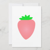 ストロベリーベビーガール非常にベリー甘いベビーシャワー 招待状 (裏面)