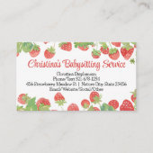 ストロベリーベビーシッター保育幼稚園 名刺 (正面)