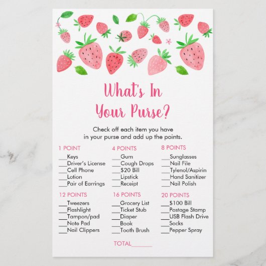 ストロベリーベビーシャワーあなたの財布のゲームの何 (正面)