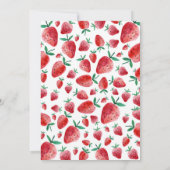 ストロベリーベビーシャワーサマーベリースウィートベビー 招待状 (裏面)