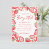 ストロベリーベビーシャワーサンキューカード サンキューカード (スタンド正面)