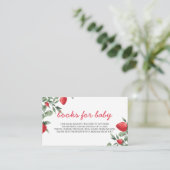 ストロベリーベビーシャワーベビー用の本 エンクロージャーカード (スタンド正面)