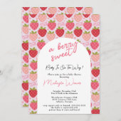 ストロベリーベビーシャワーベリースウィート招待状 招待状 (正面/裏面)