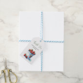 ストロベリーベビーシャワーメッセージカードテンプレート ギフトタグ (より糸付き)