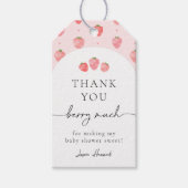 ストロベリーベビーシャワーメッセージカード |イチゴ ギフトタグ (正面)