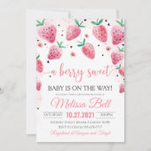 ストロベリーベビーシャワー招待状ベリースウィートベビー 招待状 (正面)
