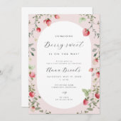 ストロベリーベビーシャワー招待状 |ベリースウィート 招待状 (正面/裏面)