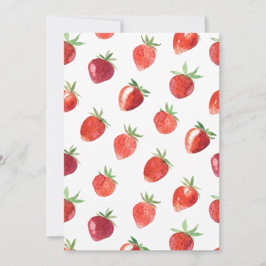 ストロベリーベビーシャワー招待状 |ベリースウィート 招待状 (裏面)