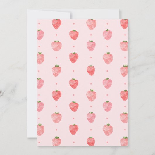 ストロベリーベビーシャワー招待状 |ベリーベビー 招待状 (裏面)