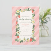 ストロベリーベビーシャワー招待状 招待状 (スタンド正面)