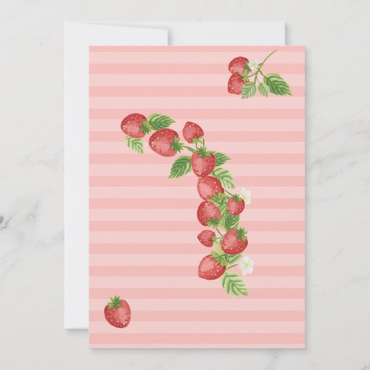 ストロベリーベビーシャワー招待状 招待状 (裏面)