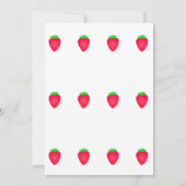 ストロベリーベビーシャワー非常にベリー甘いベビーガール 招待状 (裏面)