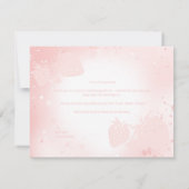 ストロベリーベビーシャワー – サンキューカード 出欠カード (裏面)