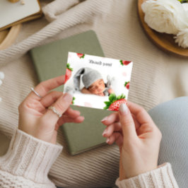 ストロベリーベビーシャワー – サンキューカード 出欠カード