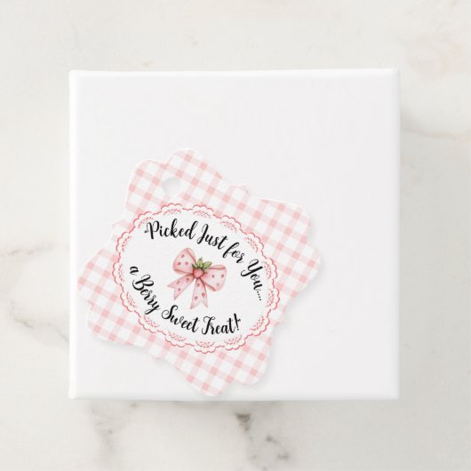 ストロベリーベビーシャワー – メッセージカード フェイバータグ (インサイチュ)