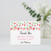 ストロベリーベリースイーツ誕生日サンキューユユー サンキューカード (スタンド正面)