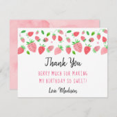 ストロベリーベリースイーツ誕生日サンキューユユー サンキューカード (正面/裏面)