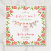 ストロベリーベリースイートクロザラインベビーシャワー フェイバータグ (裏面)