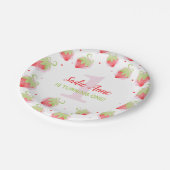 ストロベリーベリースイートレッドベリー誕生日 ペーパープレート (アングル)