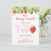 ストロベリーベリースウィートセカンド誕生日 招待状 (スタンド正面)