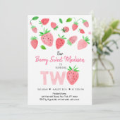 ストロベリーベリースウィートセカンド誕生日 招待状 (スタンド正面)