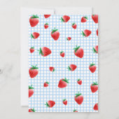 ストロベリーベリースウィートファースト誕生日招待状 招待状 (裏面)