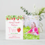 ストロベリーベリースウィートフローラ第2誕生日 招待状 (スタンド正面)