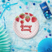 ストロベリーベリースウィート誕生日紙プレート ペーパープレート (パーティー)