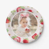 ストロベリーベリースウィート誕生日 ペーパープレート (正面)