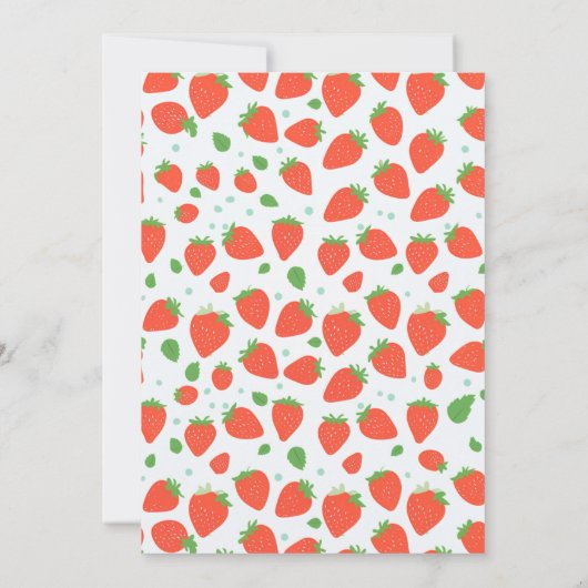 ストロベリーベリースウィート誕生日 招待状 (裏面)