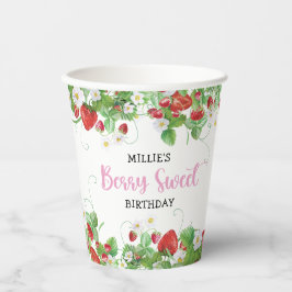 ストロベリーベリースウィート誕生日 紙コップ