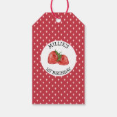 ストロベリーベリースウィート1st誕生日パーティー ギフトタグ (裏面)