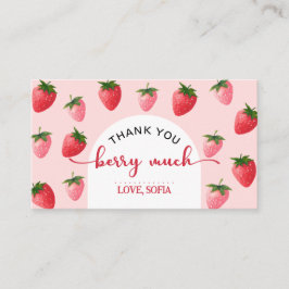 ストロベリーベリーファースト誕生日サンキューカード プレイスカード