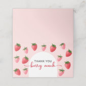ストロベリーベリーファースト誕生日サンキューカード プレイスカード (外部開封)