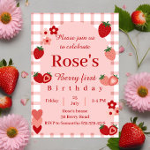 ストロベリーベリー最初の誕生日招待 招待状