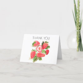 ストロベリーベリー1st第1誕生日ありがとう サンキューカード