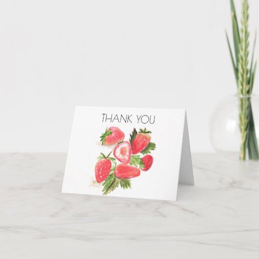 ストロベリーベリー1st第1誕生日ありがとう サンキューカード (正面)