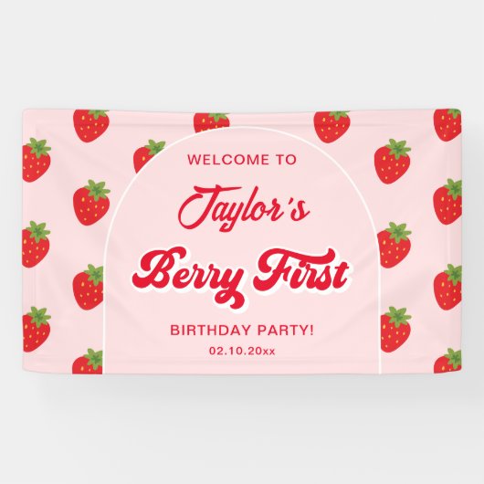 ストロベリーベリー1st誕生日パーティーへようこそ 横断幕 (横)