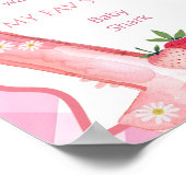 ストロベリーベリー1st誕生日パーティーマイルストーン ポスター (角)