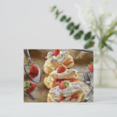 ストロベリーペストリーデザートスイーツ後交配 ポストカード (スタンド正面)