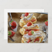 ストロベリーペストリーデザートスイーツ後交配 ポストカード (正面/裏面)