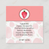 ストロベリーホームメイドバス&体ラベル |ラベル スクエア名刺 (裏面)