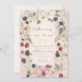 ストロベリーボウブライダルシャワー招待 招待状 (正面)