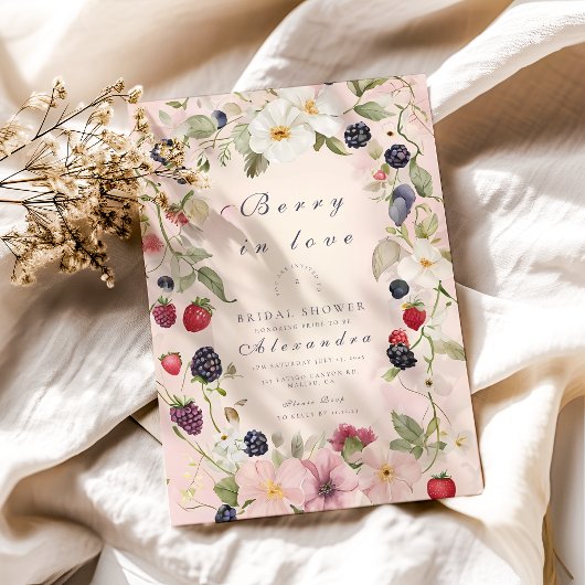 ストロベリーボウブライダルシャワー招待 招待状