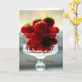 ストロベリーボウル誕生日カード カード (黄色い花)