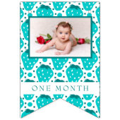 ストロベリーボーイ最初の誕生日マイルストーンの写真 バンティングフラッグ (第3の旗)