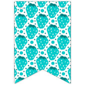 ストロベリーボーリーベリーファースト誕生日マイルストーン  バンティングフラッグ (第1の旗)