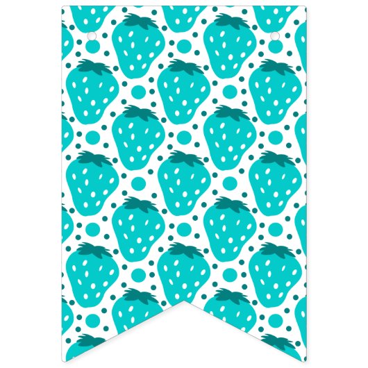 ストロベリーボーリーベリーファースト誕生日マイルストーン  バンティングフラッグ (第1の旗)